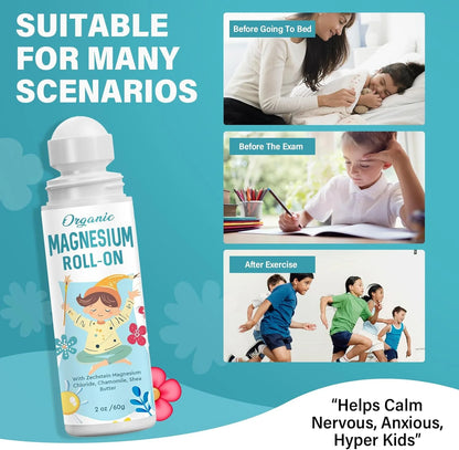 Magnesium Lotion for Kids Sleep & Calm - Help Children Calm and Sleep, Support a Balanced Mood, Bedtime & Night, New